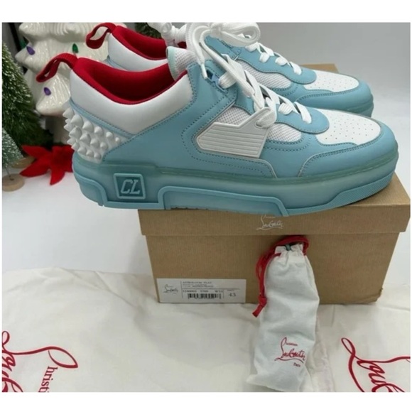 Christian Louboutin Mens Astroloubi low top leather trimmed sneakers size 43 - Picture 7 of 7